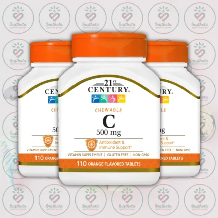 21st Century Vitamin C - 500 mg - 110 Orange Flavored Chewable Tablets in Bangladesh Image 02