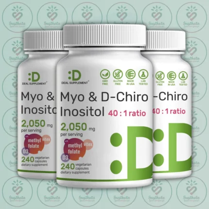 Deal Supplement Myo-Inositol & D-Chiro Inositol - 2,050 mg - 240 Vegetarian Capsules in Bangladesh Image 02
