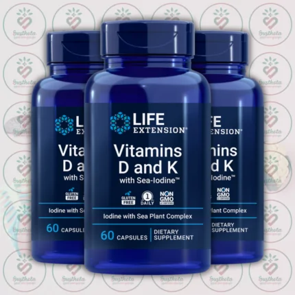Life Extension Vitamins D and K with Sea-Iodine - 125 mcg - 60 Capsules in Bangladesh Image 02