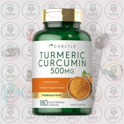 Carlyle Turmeric Curcumin - 500 mg - 180 Quick Release Capsules in Bangladesh Image 01