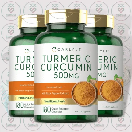 Carlyle Turmeric Curcumin - 500 mg - 180 Quick Release Capsules in Bangladesh Image 02