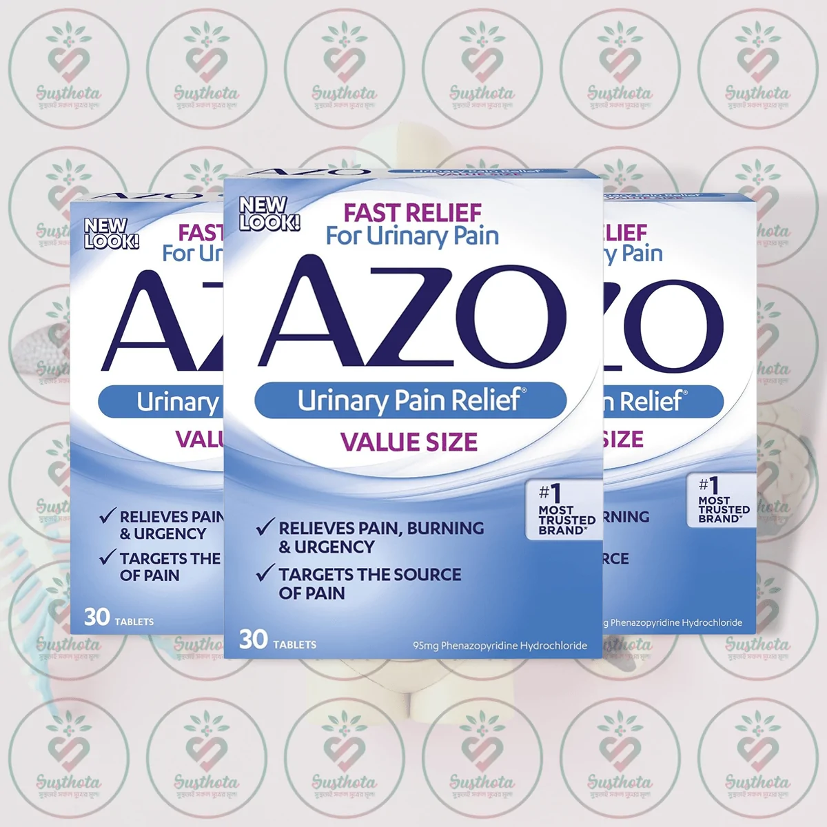 Azo Urinary Pain Relief Value Size – 95 Mg – 30 Tablets In Bangladesh Image 02 Azo Urinary Pain Relief Value Size – 95 Mg – 30 Tablets In Bangladesh Image 02