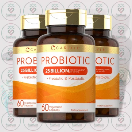 Carlyle Probiotic with Prebiotics & Postbiotics - 25 Billion CFU - 60 Vegetarian Capsules in Bangladesh Image 02