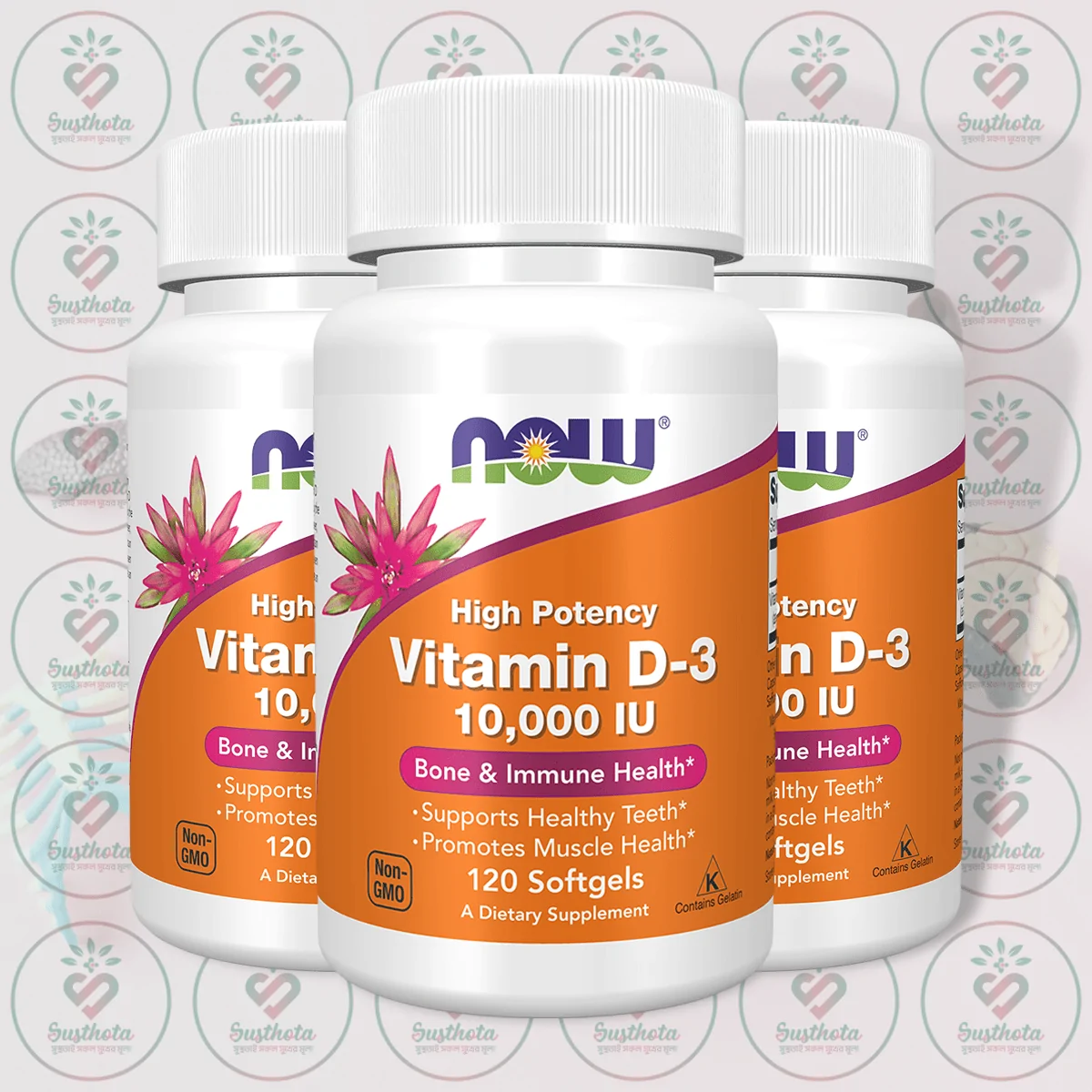 Now Vitamin D-3 - 10,000 Iu - 120 Softgels In Bangladesh Image 02 Now Vitamin D-3 - 10,000 Iu - 120 Softgels In Bangladesh Image 02