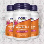 NOW Vitamin D-3 – 5,000 IU – 120 Softgels in Bangladesh Image 02