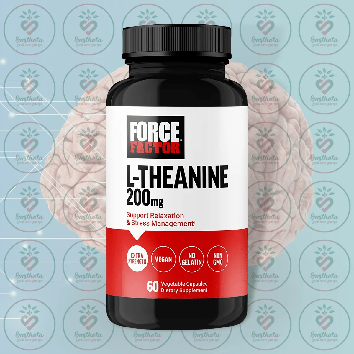 Force Factor L-Theanine - 200Mg - 60 Vegetable Capsules In Bangladesh Image 01
