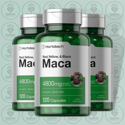 Horbäach Red, Yellow & Black Maca - 4800mg - 120 Capsules in Bangladesh Image 02