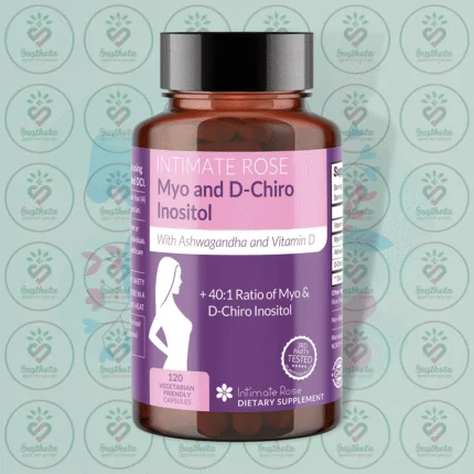INTIMATE ROSE Myo and D-Chiro Inositol with Ashwagandha and Vitamin D - 120 Vegetarian Capsules in Bangladesh Image 01