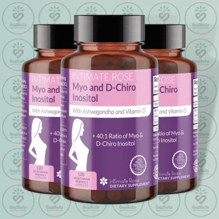 INTIMATE ROSE Myo and D-Chiro Inositol with Ashwagandha and Vitamin D - 120 Vegetarian Capsules in Bangladesh Image 02