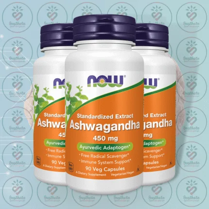 NOW Ashwagandha – 450 mg – 90 Veg Capsules in Bangladesh Image 02