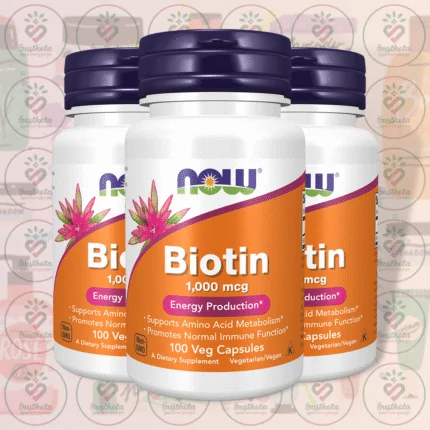 NOW Biotin – 1000 mcg – 100 Veg Capsules in Bangladesh Image 02