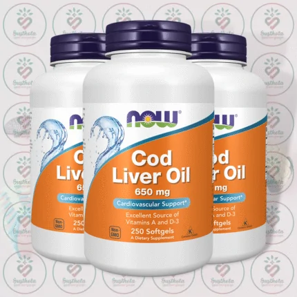 NOW Cod Liver Oil – 650 mg – 250 Softgels in Bangladesh Image 02