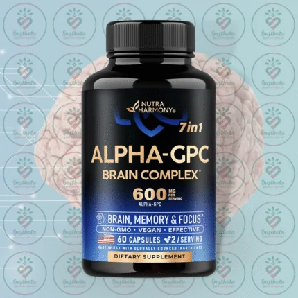 Nutra Harmony 7in1 Alpha-GPC Brain Complex - 600 mg - 60 Capsules in Bangladesh Image 01