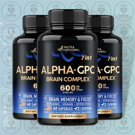 Nutra Harmony 7in1 Alpha-GPC Brain Complex - 600 mg - 60 Capsules in Bangladesh Image 02