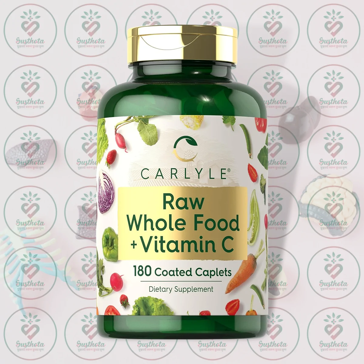 Carlyle Raw Whole Food + Vitamin C - 500 Mg - 180 Coated Caplets In Bangladesh Image 01 Carlyle Raw Whole Food + Vitamin C - 500 Mg - 180 Coated Caplets In Bangladesh Image 01