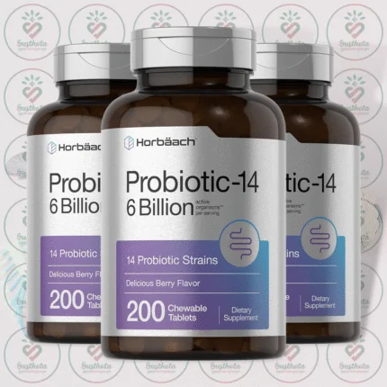 Horbäach Probiotic-14 – 6 Billion CFUs – 200 Chewable Tablets in Bangladesh Image 02