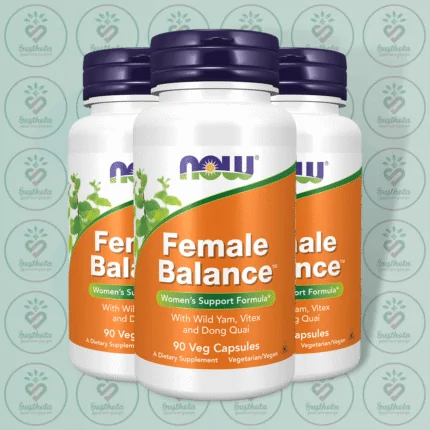NOW Female Balance - Women's Support Formula with Wild Yam, Vitex and Dong Quai - 90 Veg Capsules in Bangladesh Image 02