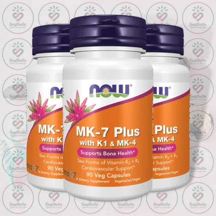 NOW MK-7 Plus with K1 & MK-4 - 90 Veg Capsules in Bangladesh Image 02