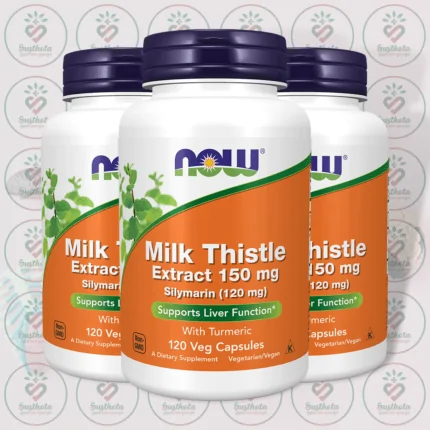 NOW Milk Thistle Extract with Turmeric – 150 mg – 120 Veg Capsules in Bangladesh Image 02