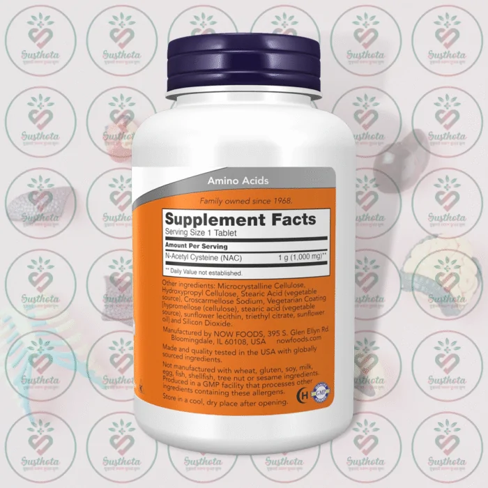 Now Nac - 1000 Mg - 120 Tablets In Bangladesh Supplement Facts