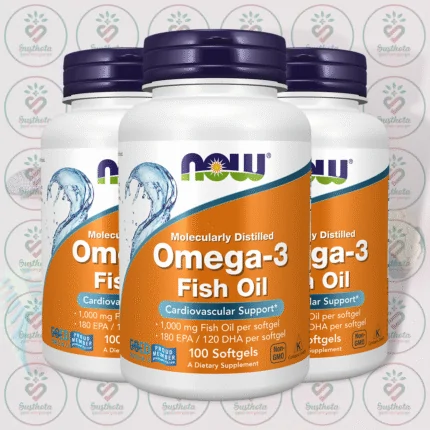 NOW Omega-3 Fish Oil Molecularly Distilled – 1000 mg – 100 Softgels in Bangladesh Image 02