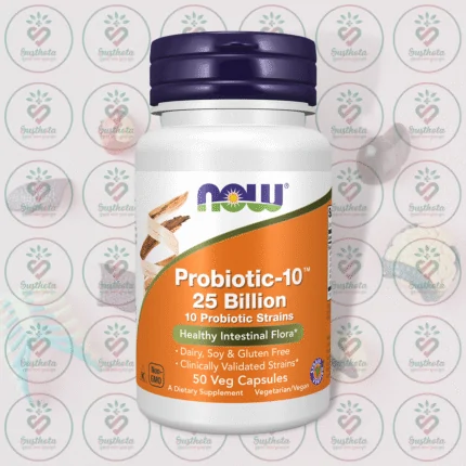 NOW Probiotic-10 – 25 Billion CFU – 50 Veg Capsules in Bangladesh Image 01