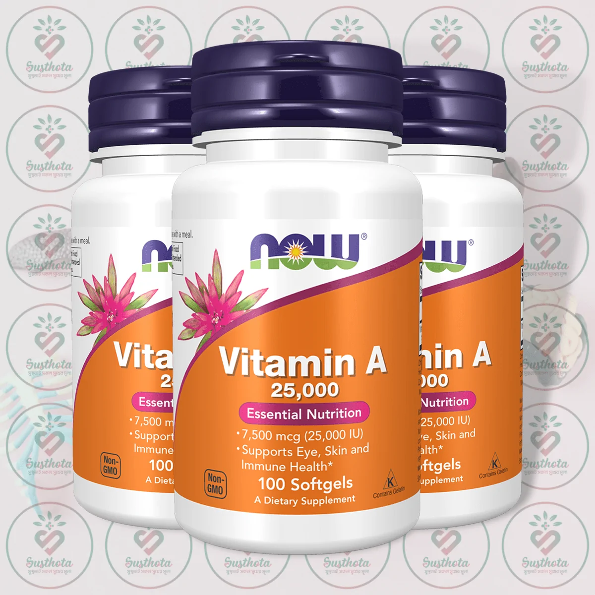 Now Vitamin A – 25,000 Iu – 100 Softgels In Bangladesh Image 02 Now Vitamin A – 25,000 Iu – 100 Softgels In Bangladesh Image 02