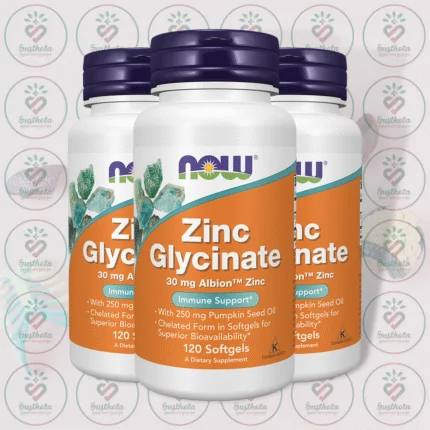 NOW Zinc Glycinate – 30 mg – 120 Softgels in Bangladesh Image 02