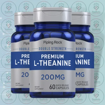 Piping Rock Premium L-Theanine - 200mg - 60 Quick Release Capsules in Bangladesh Image 02