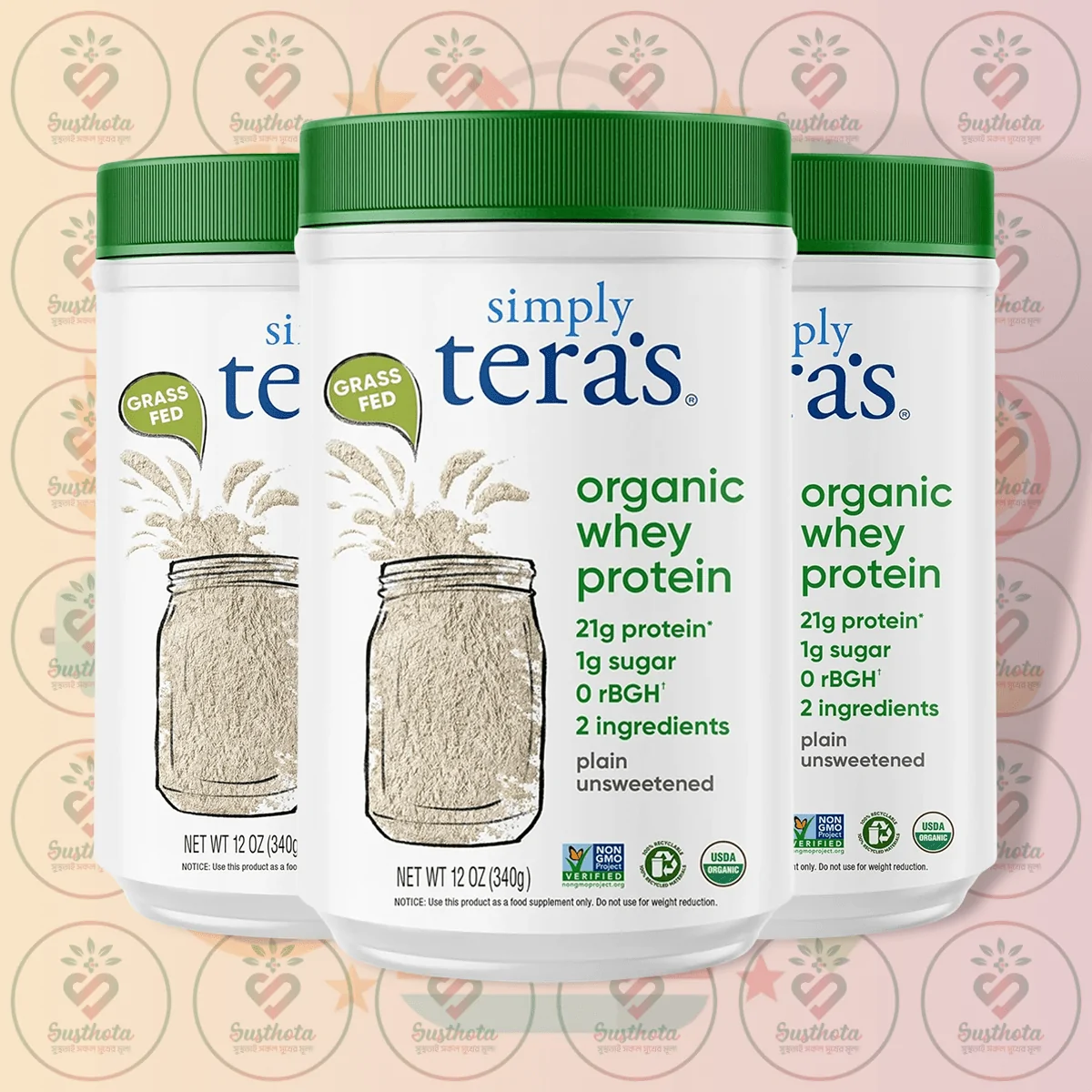 Simply Tera'S Organic Whey Protein - 21G Protein - 340G Plain Unsweetened Powder In Bangladesh Image 02