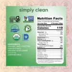 Simply Tera's Organic Whey Protein - 21g Protein - 340g Plain Unsweetened Powder in Bangladesh Supplement Facts