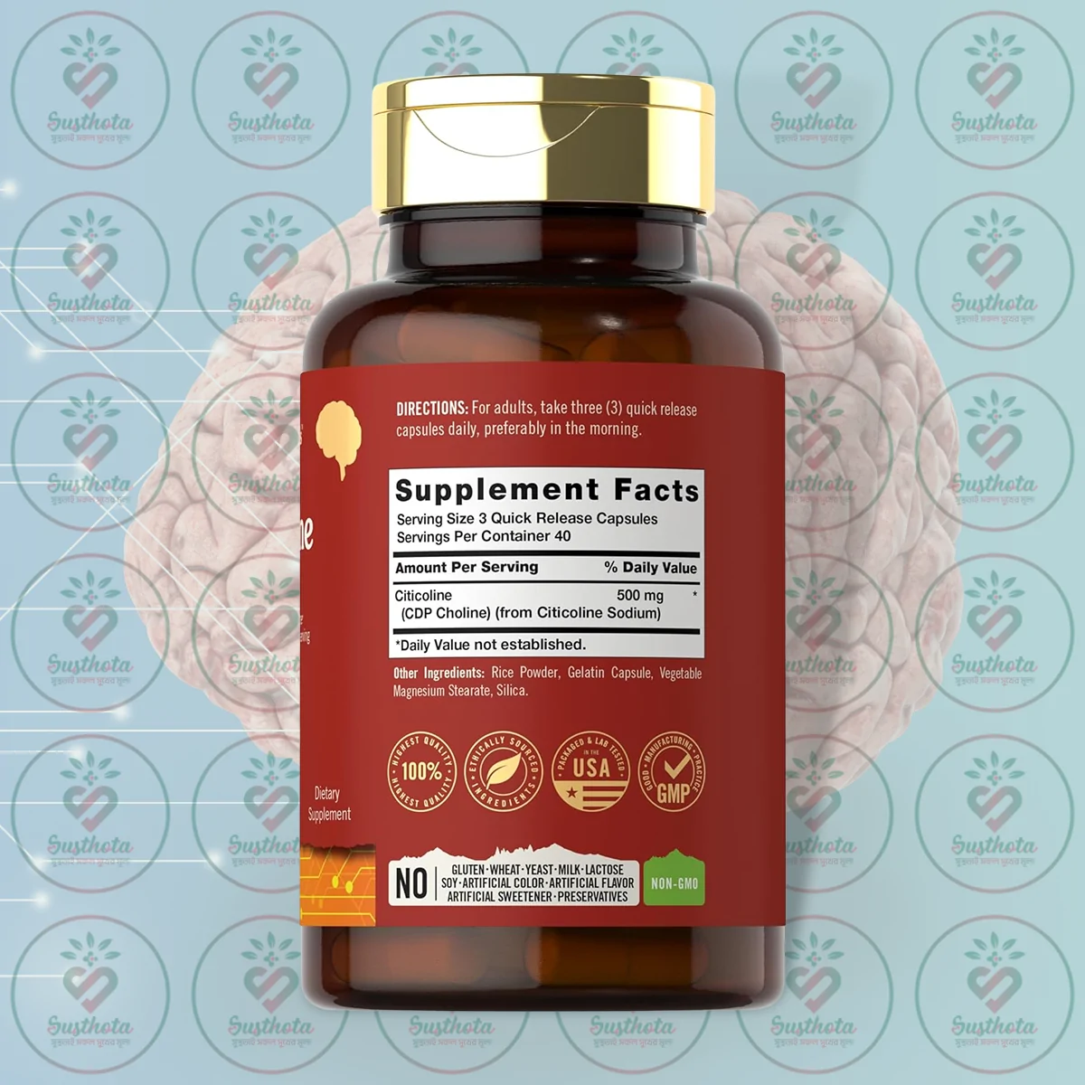 Tahoe Nutritionals Citicoline Cdp Choline - 500Mg - 120 Capsules In Bangladesh Supplement Facts Tahoe Nutritionals Citicoline Cdp Choline - 500Mg - 120 Capsules In Bangladesh Supplement Facts