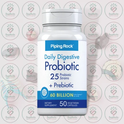 Piping Rock Daily Digestive Probiotic - 25 Strains - 60 Billion CFU - 50 Vegetarian Capsules in Bangladesh Image 01