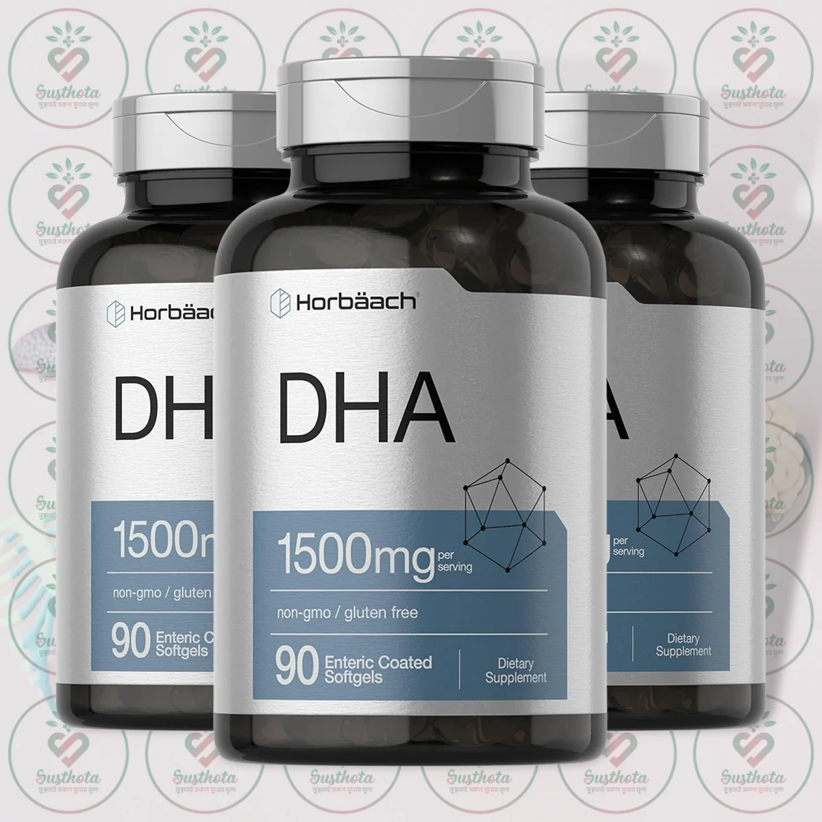 Horbaach Dha - 1500 Mg - 90 Enteric Coated Softgels In Bangladesh Image 02