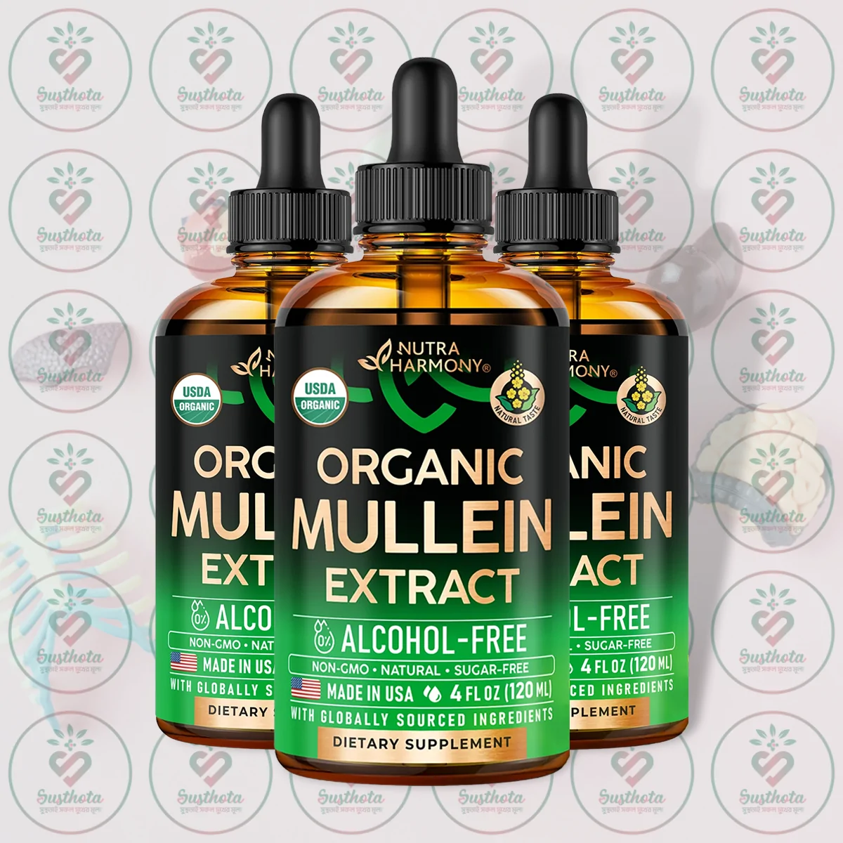 Nutra Harmony Organic Mullein Extract - 120 Ml In Bangladesh Image 02