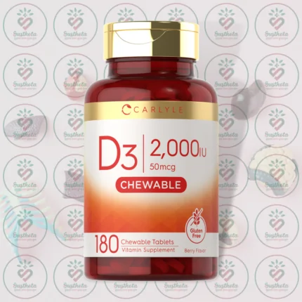 Carlyle Vitamin D3 - 2000 IU - 180 Chewable Tablets in Bangladesh Image 01