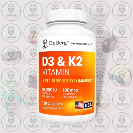 Dr. Berg D3 & K2 Vitamin – 10000 IU & 100 mcg – 120 Capsules in Bangladesh Image 01